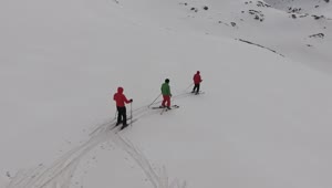 Free Video Stock Skiiers Going Down The Mountain Live Wallpaper