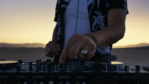 Free Video Stock Skillful Hands Of A Dj Mixing Music Outdoors Live Wallpaper