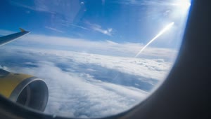 Free Video Stock Sky Through A Plane Window Live Wallpaper