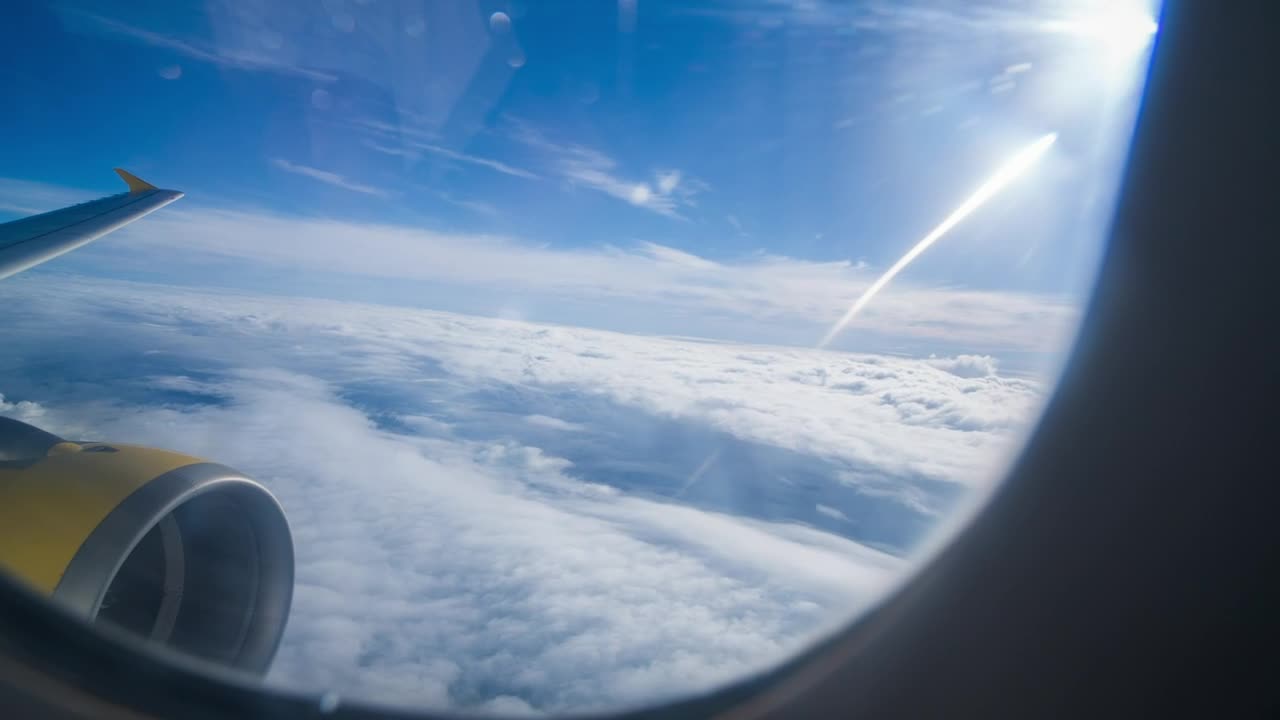 Download Free Video Stock Sky Through A Plane Window Live Wallpaper