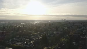 Free Video Stock Sky With Sunset Sun Over A City Live Wallpaper