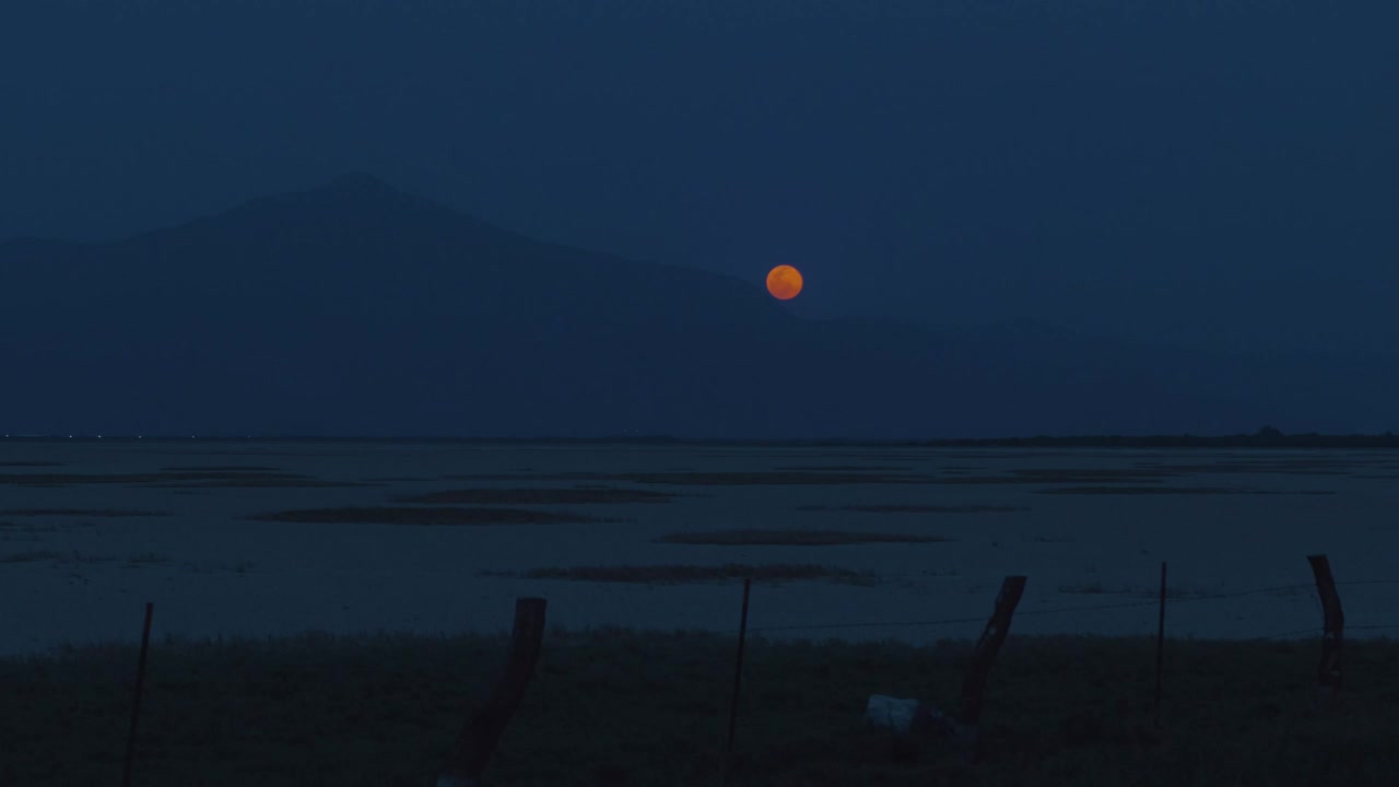 Download Free Video Stock Skyline Of A Desert With The Moon At Night Live Wallpaper