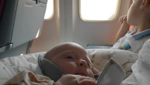 Free Video Stock Sleepy Baby On A Plane Live Wallpaper