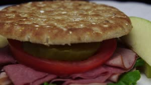 Free Video Stock Slim Sandwich With Ham And Apple Live Wallpaper
