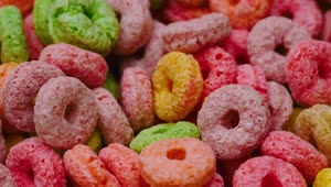 Download Free Video Stock Slowly Rotating Colored Sugary Rings Cereal Live Wallpaper