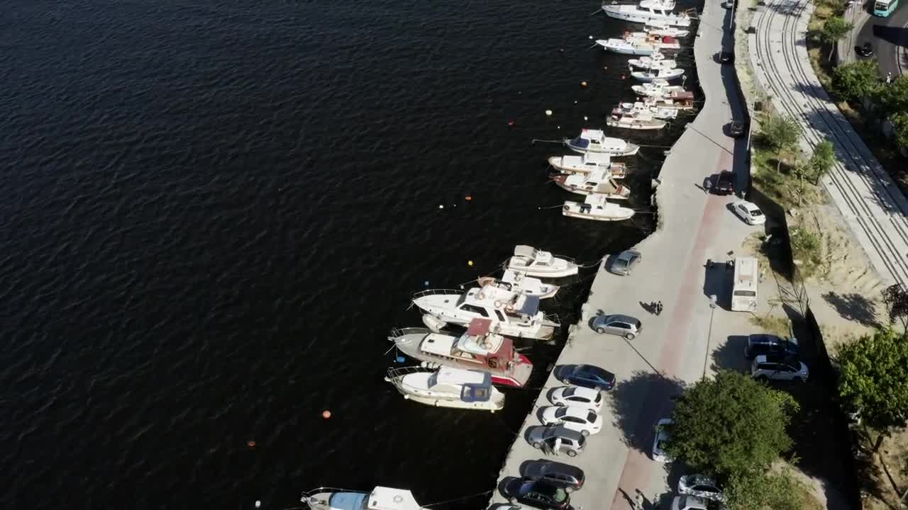 Download Free Video Stock Small Boats Along The Coast Live Wallpaper