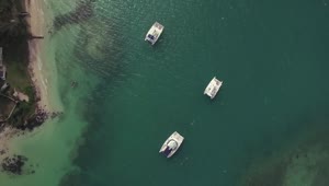 Free Video Stock Small Boats Around Mauritius Island Live Wallpaper
