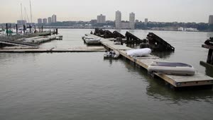 Free Video Stock Small Boats In The Hudson Live Wallpaper