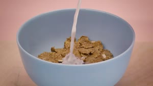 Free Video Stock Small Bowl With Cereal While They Serve You Milk Live Wallpaper