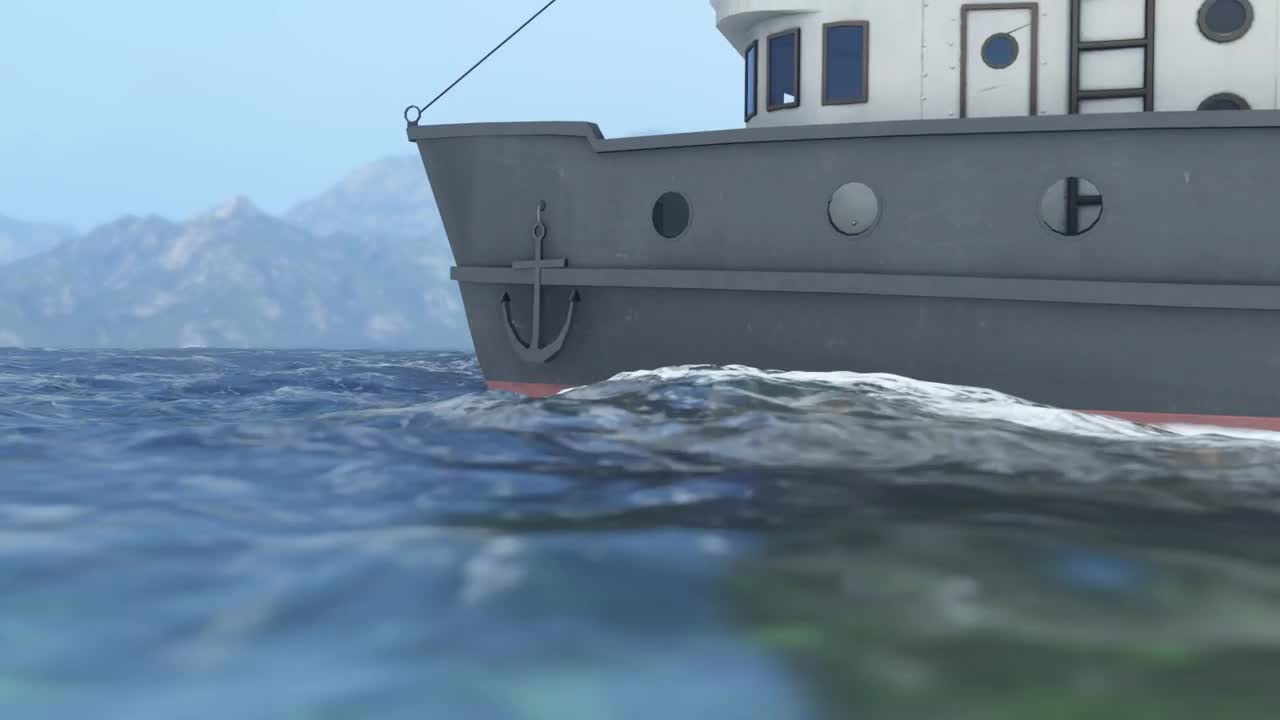 Download Free Video Stock Small Fishing Boat Sailing In The Sea Live Wallpaper