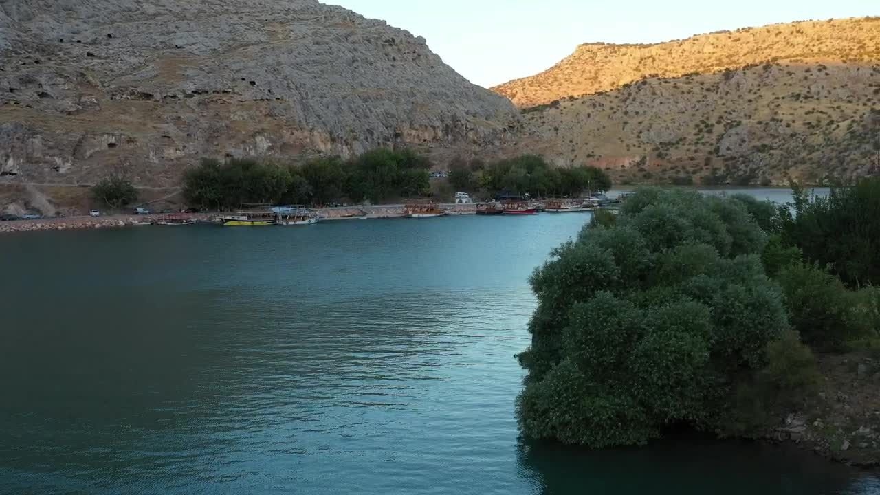 Download Free Video Stock Small Fishing Boats Along A River Live Wallpaper