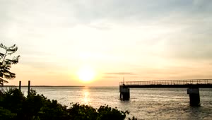 Free Video Stock Small Pier At Sunset Live Wallpaper