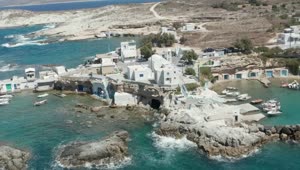 Free Video Stock Small Village On The Seashore In Greece Live Wallpaper