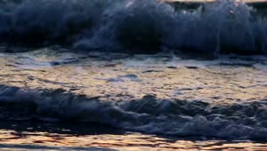 Free Video Stock Small Waves Under A Setting Sun Live Wallpaper