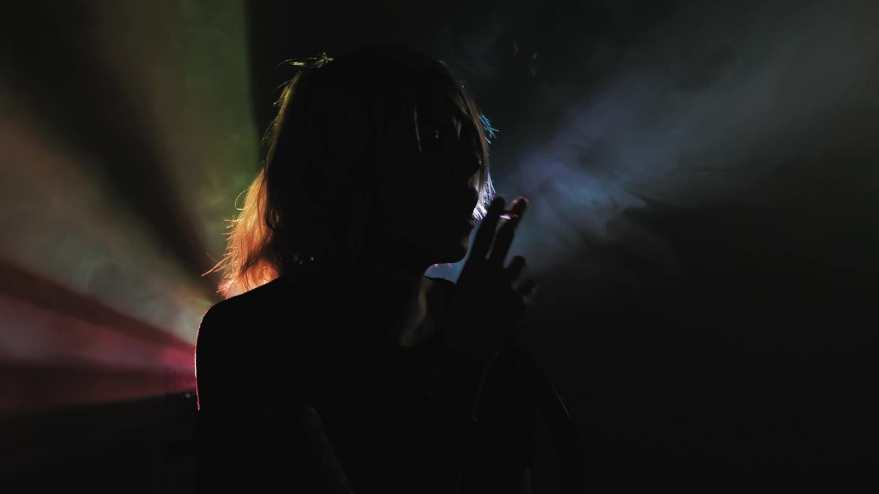 Download Free Video Stock Smoking In The Dark With A Taillight Live Wallpaper