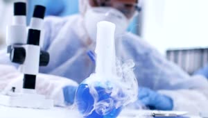 Free Video Stock Smoking Vial In A Laboratory Live Wallpaper