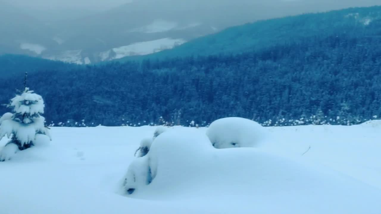 Download Free Video Stock Snow Storm In The Mountains Live Wallpaper