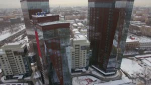 Free Video Stock Snow Surrounding Tall Buildings Live Wallpaper