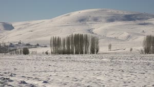 Free Video Stock Snowed Plain And Hills Landscape Live Wallpaper