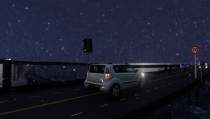 Free Video Stock Snowing In The Highway D Animation Live Wallpaper