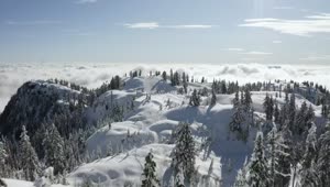 Free Video Stock Snowy Hills With Clouds Live Wallpaper