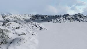 Free Video Stock Snowy Mountains And Cloudy Sky Render Live Wallpaper