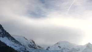Free Video Stock Snowy Mountains With Mist Live Wallpaper
