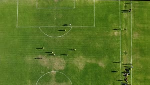 Free Video Stock Soccer Match On A Grass Court From Above Live Wallpaper