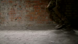 Free Video Stock Soldiers Moving Fast In An Abandoned Place Live Wallpaper