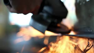 Free Video Stock Sparks From A Grinder Close Up Live Wallpaper