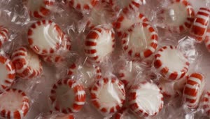 Free Video Stock Spearmint Candies In Plastic Packaging Live Wallpaper