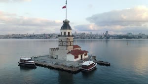 Free Video Stock Spinning Aerial Shot Of Maiden Tower Live Wallpaper