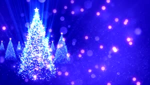 Free Video Stock Spinning Christmas Tree Made Of Luminous Particles Live Wallpaper