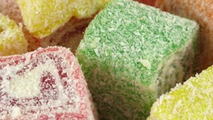 Free Video Stock Square Sweets Rolled With A Lot Of Sugar Live Wallpaper
