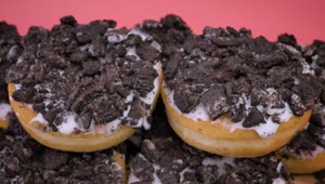 Free Video Stock Stacking A Tower Of Donuts With Cookie Chunks Live Wallpaper