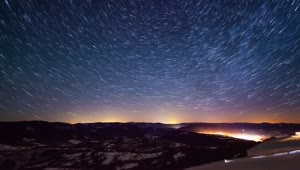 Free Video Stock Starry Sky During Sunrise In The Mountains Live Wallpaper