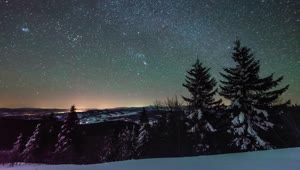 Free Video Stock Starry Sky During Winter Live Wallpaper