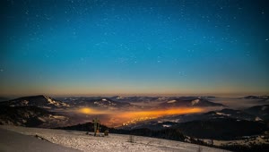 Free Video Stock Starry Sky In The Carpathian Mountains Live Wallpaper