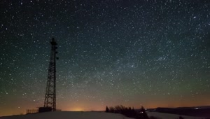 Free Video Stock Stars Over A Communications Tower Live Wallpaper