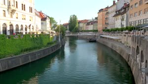 Free Video Stock Streets And River In European City Live Wallpaper