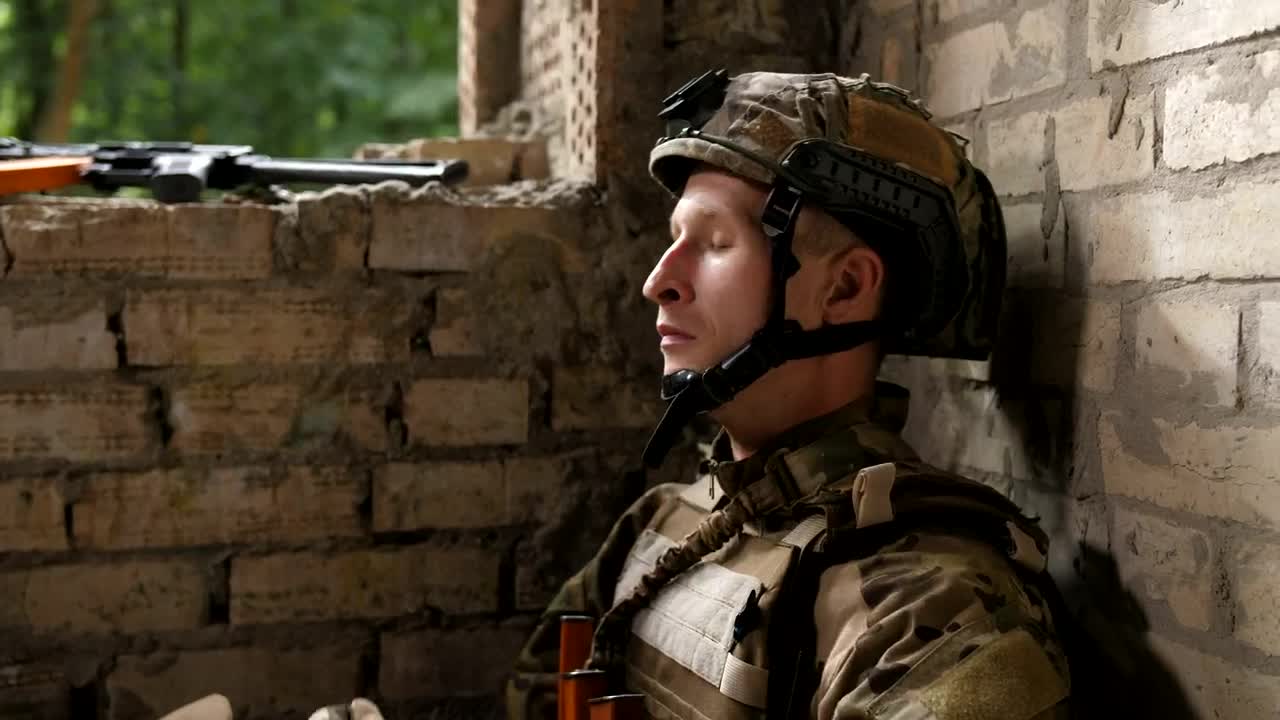 Download Free Video Stock Stressed Infantryman Live Wallpaper