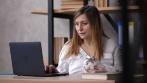 Free Video Stock Stressed Woman Working From Home Live Wallpaper