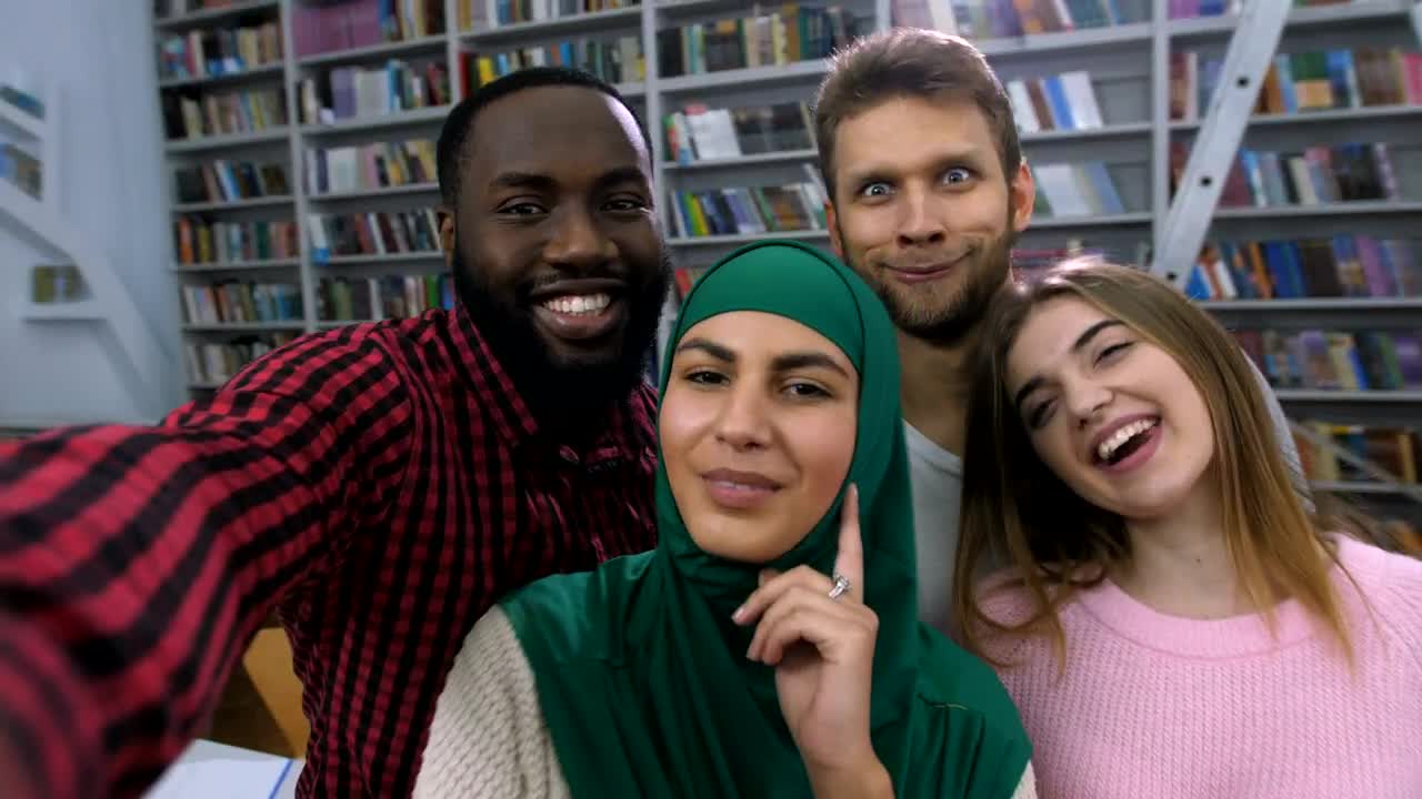 Download Free Video Stock Students Playing With Their Camera Live Wallpaper