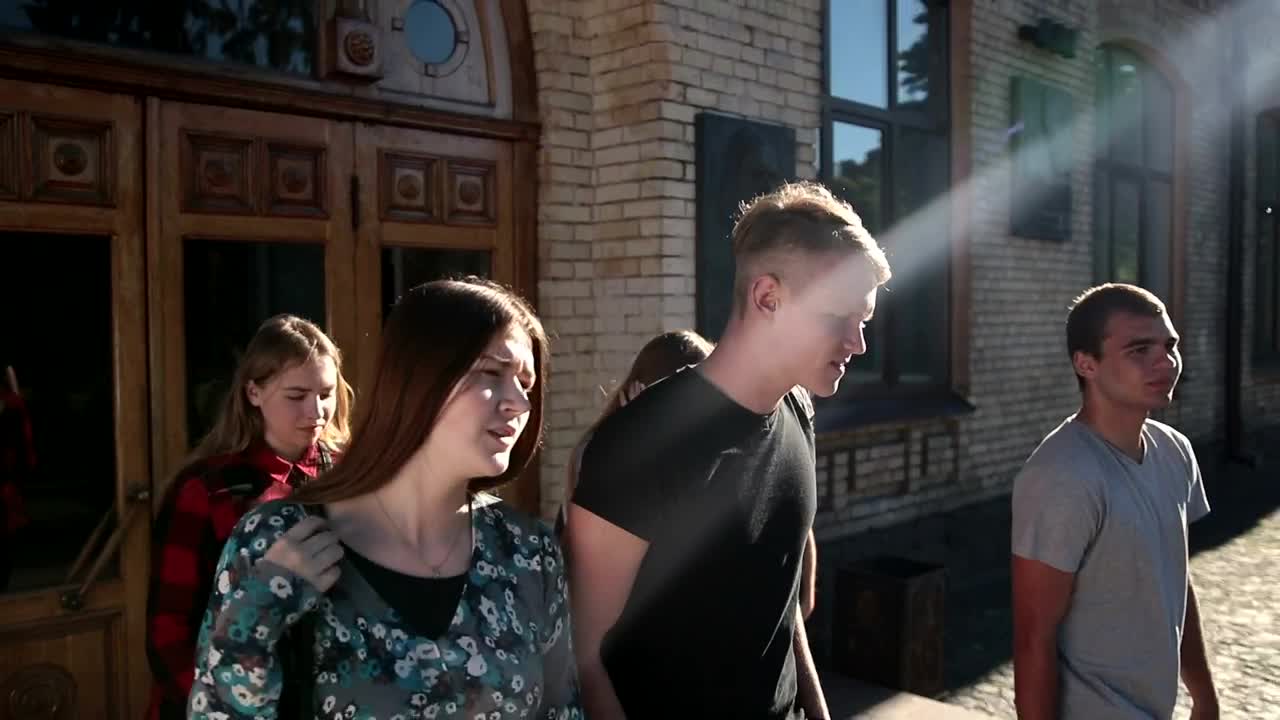 Download Free Video Stock Students Walking Away From Class Live Wallpaper