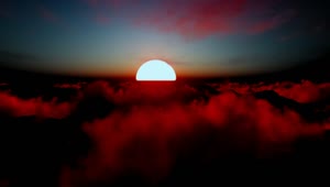 Free Video Stock Stunning Sun In The Sunset Over The Clouds Live Wallpaper