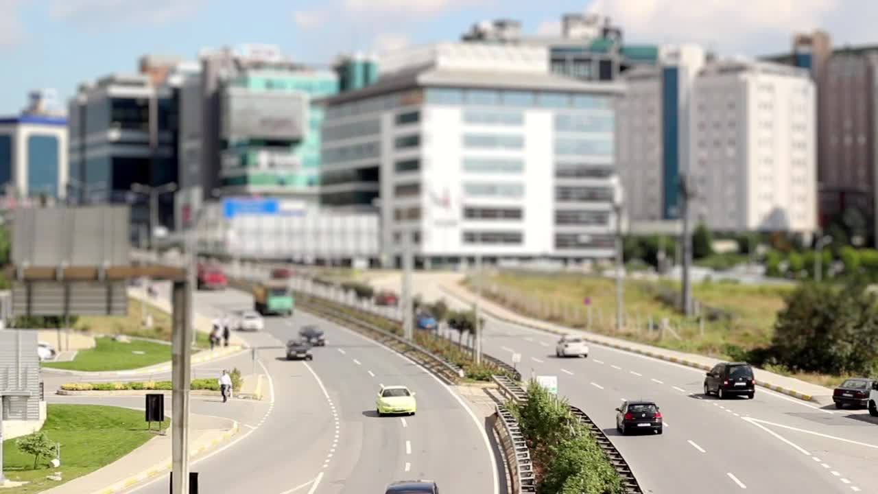 Download Free Video Stock Sunny City Road Tilt Shift Shot Live Wallpaper