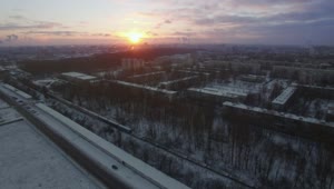 Free Video Stock sunrise over russian snow Live Wallpaper