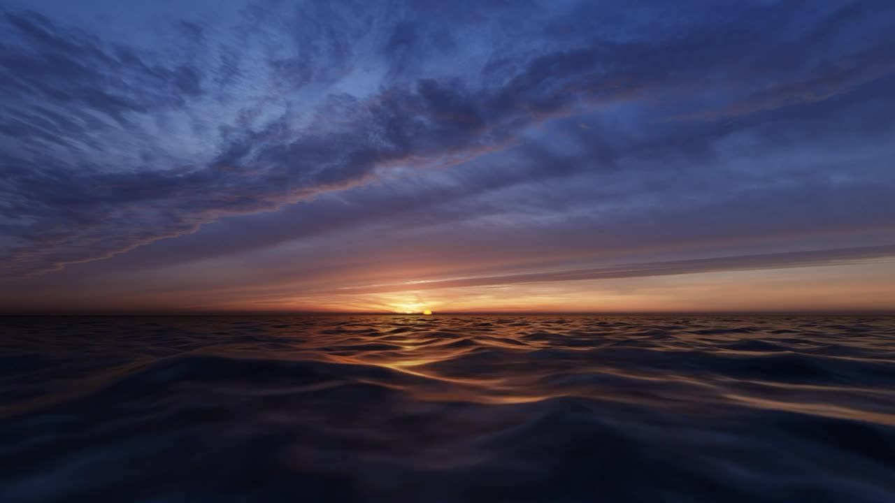 Download Free Video Stock sunset behind the waves of the sea Live Wallpaper