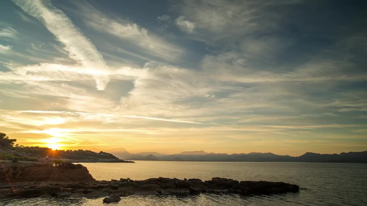 Download Free Video Stock sunset on the coast of spain Live Wallpaper