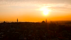 Free Video Stock sunset over istanbul Live Wallpaper